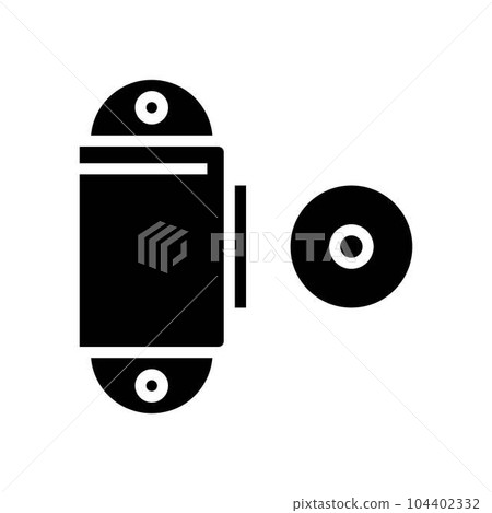 furniture magnet hardware fitting glyph icon vector illustration furniture magnet hardware fitting glyph icon vector illustration 104402332
