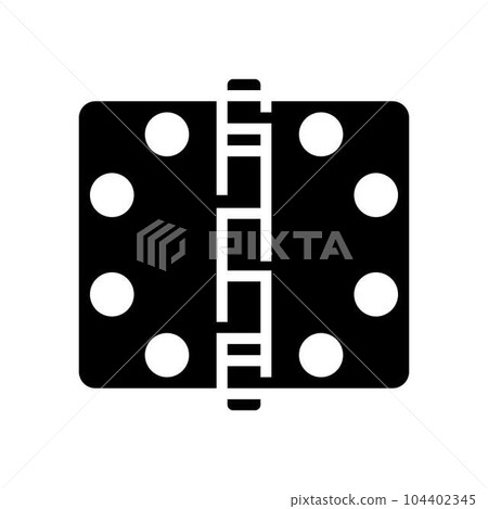 hinge hardware furniture fitting glyph icon vector illustration hinge hardware furniture fitting glyph icon vector illustration 104402345