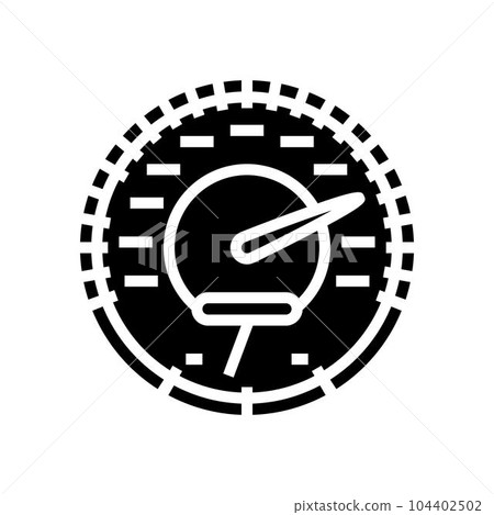 speedometer vehicle speed auto glyph icon vector illustration 104402502