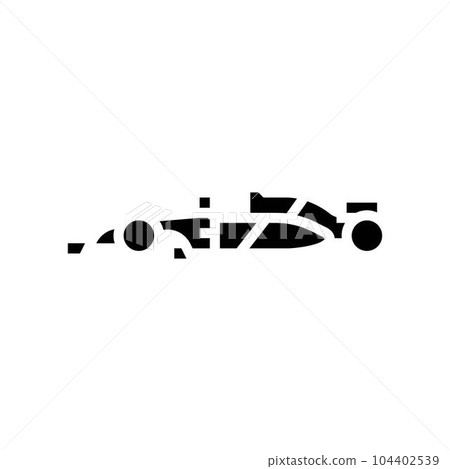 sport racing car vehicle auto glyph icon vector illustration 104402539