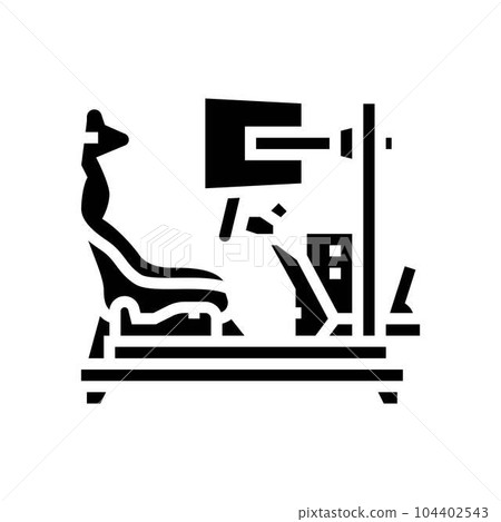 racing simulator vehicle glyph icon vector illustration racing simulator vehicle glyph icon vector illustration 104402543