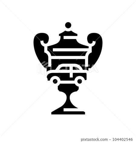 winner car race vehicle auto glyph icon vector illustration 104402546