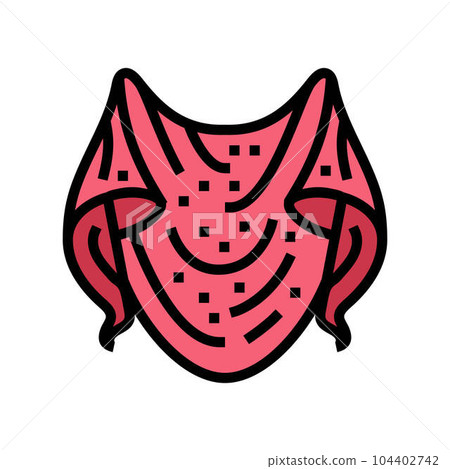 shawl knitting wool color icon vector illustration 104402742