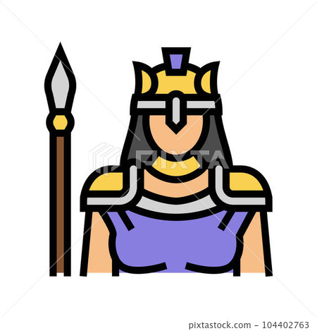 athena greek god mythology color icon vector illustration 104402763