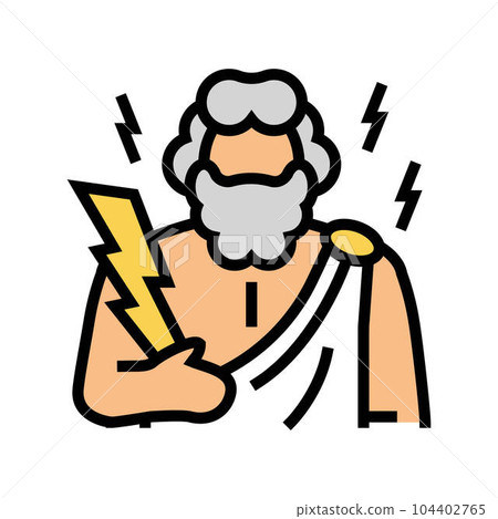 zeus greek god mythology color icon vector illustration zeus greek god mythology color icon vector illustration 104402765