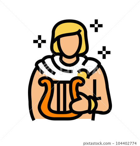 apollo greek god ancient color icon vector illustration apollo greek god ancient color icon vector illustration 104402774