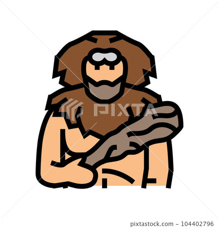 heracles greek god ancient color icon vector illustration 104402796