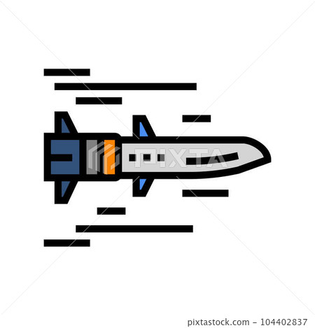 hypersonic missiles future technology color icon vector illustration hypersonic missiles future technology color icon vector illustration 104402837
