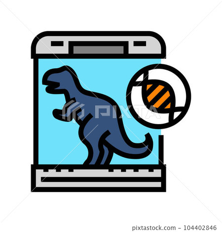extinct species resurrected future technology color icon vector illustration extinct species resurrected future technology color icon vector illustration 104402846