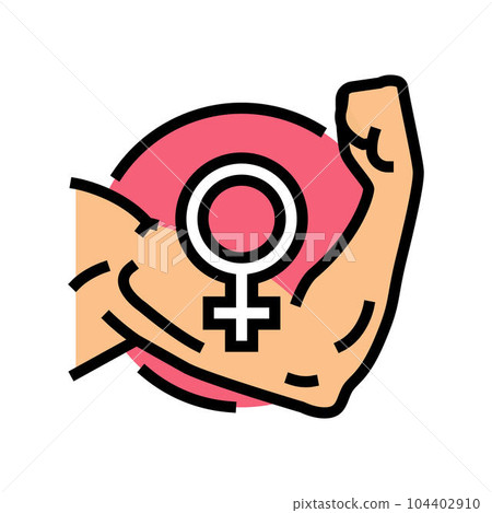women courage feminism color icon vector illustration women courage feminism color icon vector illustration 104402910