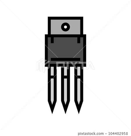 transistor electronic component color icon vector illustration transistor electronic component color icon vector illustration 104402958