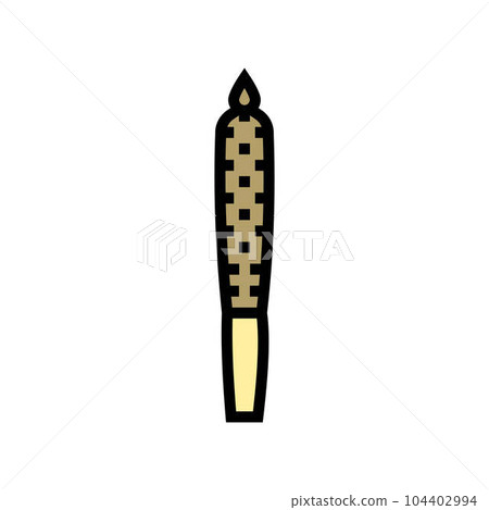 marijuana joint weed hemp color icon vector illustration marijuana joint weed hemp color icon vector illustration 104402994