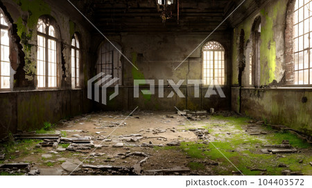 AI-generated image / Abandoned house Hall 9 104403572
