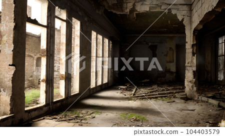 AI-generated image / Abandoned house Hall 16 AI-generated image / Abandoned house Hall 16 104403579