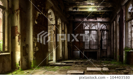 AI-generated image / Abandoned house Hall 17 104403580