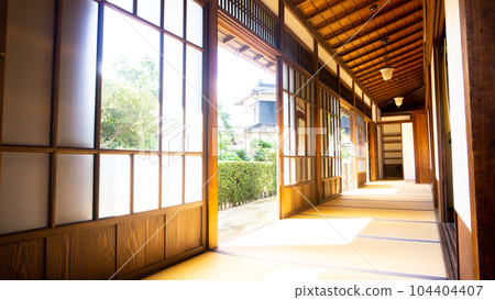 The porch of an old Japanese house The porch of an old Japanese house 104404407