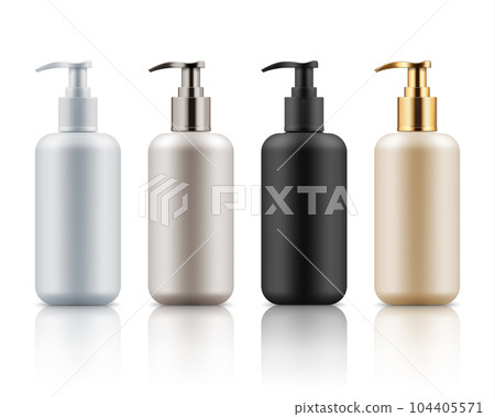 Plastic bottles with pump dispenser. 104405571