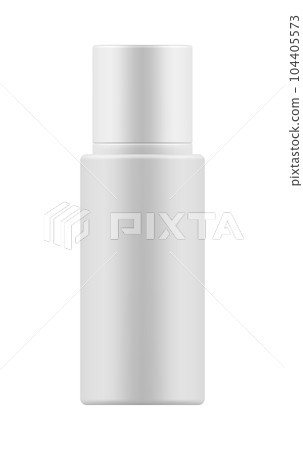 Mock-up of white plastic bottle 104405573