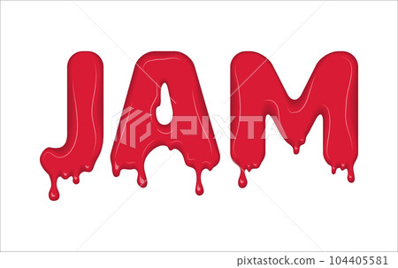 Vector word made of jam. Vector word made of jam. 104405581
