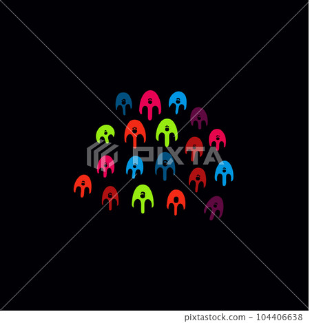 Logo1646Playful virus isolated icon. Colorful and childlike bacteria sign. Abstract logo Template for education and entertainment. Vector illustration. 104406638