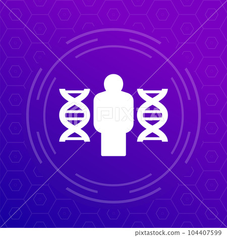 human genome, DNA vector icon 104407599