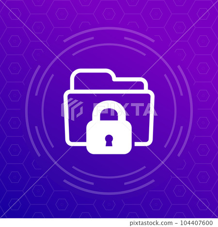 locked folder icon for web 104407600