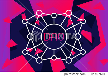 DAO, Decentralized Autonomous Organisation, vector DAO, Decentralized Autonomous Organisation, vector 104407601