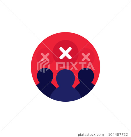 blocked users vector round icon 104407722