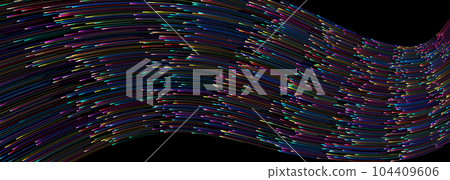 Abstract colorful line background like flowing led fiber. 104409606