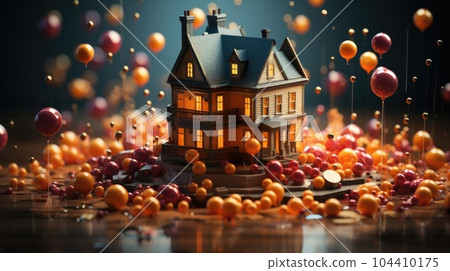 Concept of real estate debt spreading around the world. Concept of real estate debt spreading around the world. 104410175