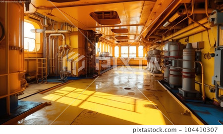 Interior oil platform, Prominent features include a large oil pipeline and gas infrastructure. Interior oil platform, Prominent features include a large oil pipeline and gas infrastructure. 104410307
