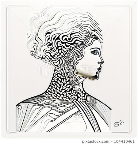 graphic drawing of a person 104410461