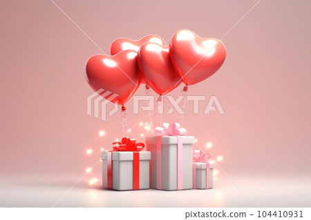 Romantic creative composition, Happy Valentine's Day. 104410931