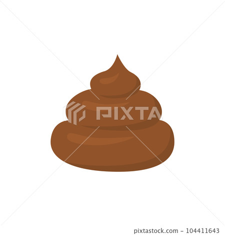 Cartoon poop, truffle. Vector illustration isolated on white background. 104411643