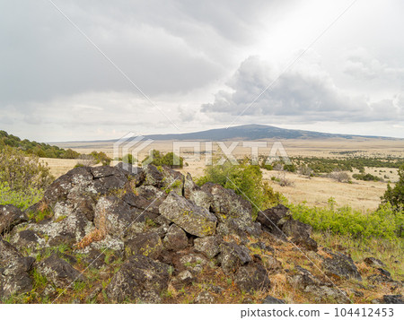 Overcast view of the landscape of Capulin Volcano National Monument Overcast view of the landscape of Capulin Volcano National Monument 104412453