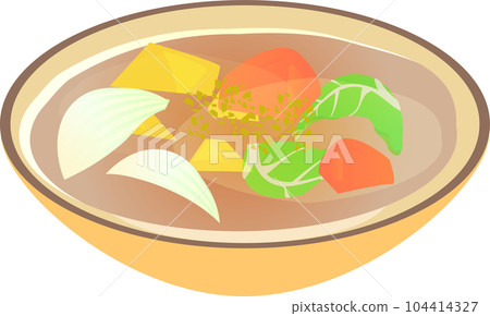 簡單的蔬菜湯插畫 簡單的蔬菜湯插畫 104414327