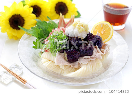 炸茄子豬肉涮素面 104414823