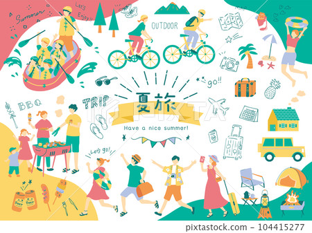 people enjoying summer vacation 104415277