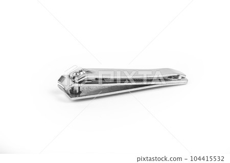 nail clippers lie on a white background isolate 104415532