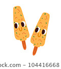 Kulfi ice cream cute characters. Vector illustration.  104416668