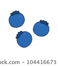 Blueberries cartoon vector illustration. EPS10 isolated on white.  104416673