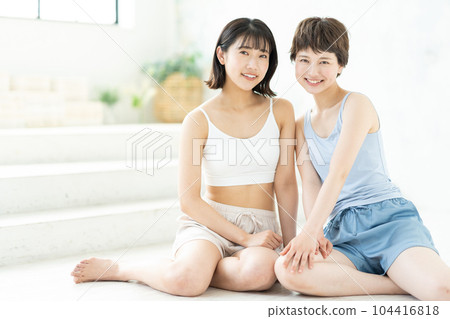 Young woman beauty 2 people 104416818