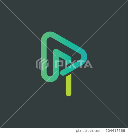 abstract AP letter triangle and play button icon vector concept design template abstract AP letter triangle and play button icon vector concept design template 104417666