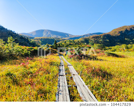 Kurikoma mountain climbing in autumn (Ubanuma course): Nagarigahara 104417829