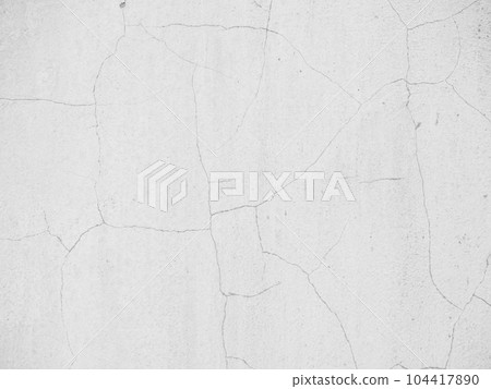 Cracked Cement Wall Background,Texture Pattern Damage Broken Plaster Surface Floor Structure from Earthquake,White Paint color Building Grunge Old,Dark Stone Rough Gray Black Dirty frame Vintage. 104417890