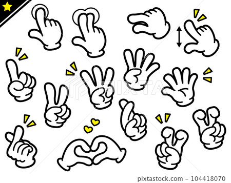 Hand gesture icon set 2nd Hand gesture icon set 2nd 104418070