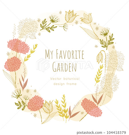 Flower Wreath (Gold) 104418379