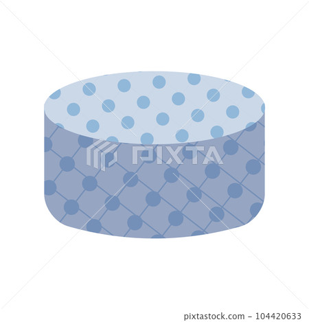Upholstered furniture for house, cozy round pouf. Banner design, flyers. Vector flat illustration... Upholstered furniture for house, cozy round pouf. Banner design, flyers. Vector flat illustration... 104420633