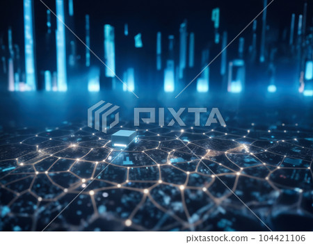 Abstract Technology Background of Futurism 104421106