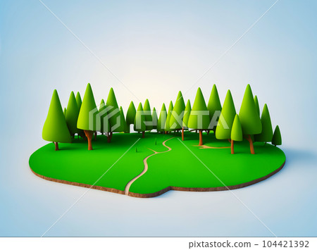 isometric nature and landscape. High quality photo isometric nature and landscape. High quality photo 104421392